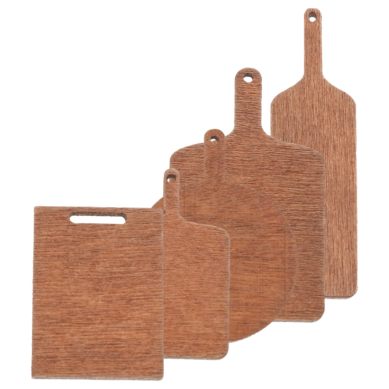 

5pcs House Cutting Board Models Tiny Wooden Chopping Board Adornments