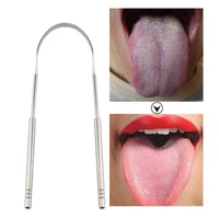 1pc food grade plastic simple tongue scraper oral tongue cleaner mouth cleaning brush reusable fresh breath maker fresh breath
