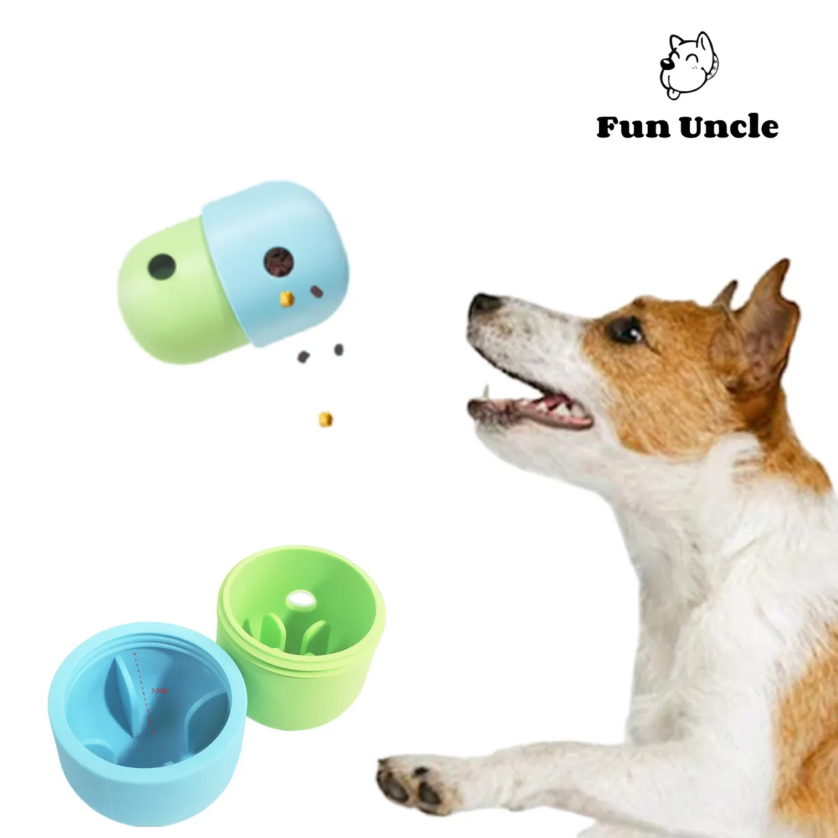 

Dog Leaky Toy, Snack Leakage Chew Ball, Outdoor Interaction Training Thrower Slow food toys, Pet Puzzle and IQ Improvement Toys