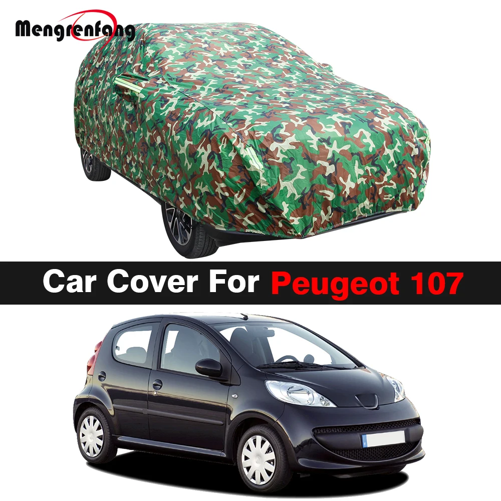 Полный камуфляжный автомобильный чехол для Peugeot 107 2005-2014 автоматический уличный