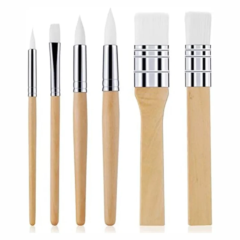 Набор кистей из 6 шт. нейлоновые кисти для рисования различной формы набор ArtSupplies