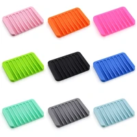 txm bathroom silicone flexible soap dishes storage holder soapbox plate tray drain bath tools