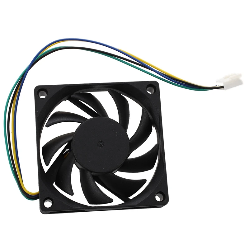 

3Pcs 70X70x15mm 12V 4 Pins PWM PC Computer Case CPU Cooler Cooling Fan Black