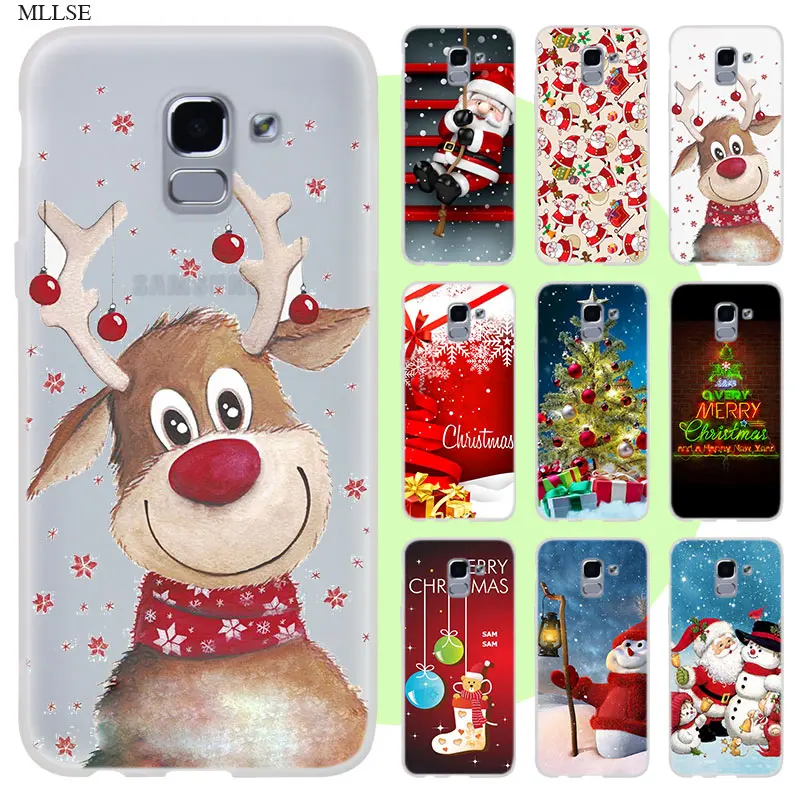 

Silicone Soft Coque Case For Samsung J4 J6 J8 Plus J5 Cover J7 Prime J3 2018 2016 2017 EU Pro A41 New Year Christmas