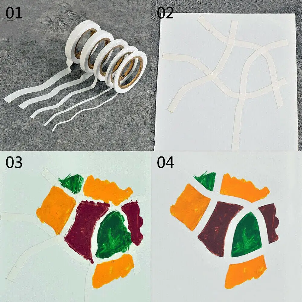 Маскировочная лента умеренной вязкости 2 шт. не оставляет следов легко снимается