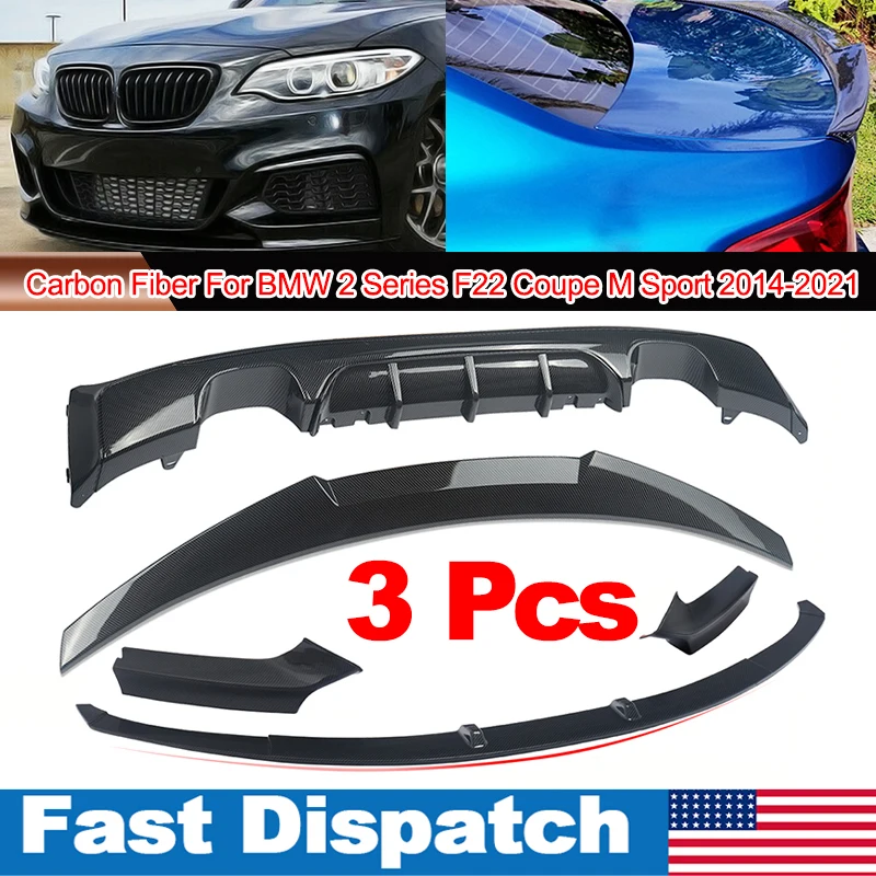 

MagicKit CARBON LOOK FOR BMW F22 FRONT SPLITTER LIP+REAR DIFFUSER & SPOILER M PERFORMANCE