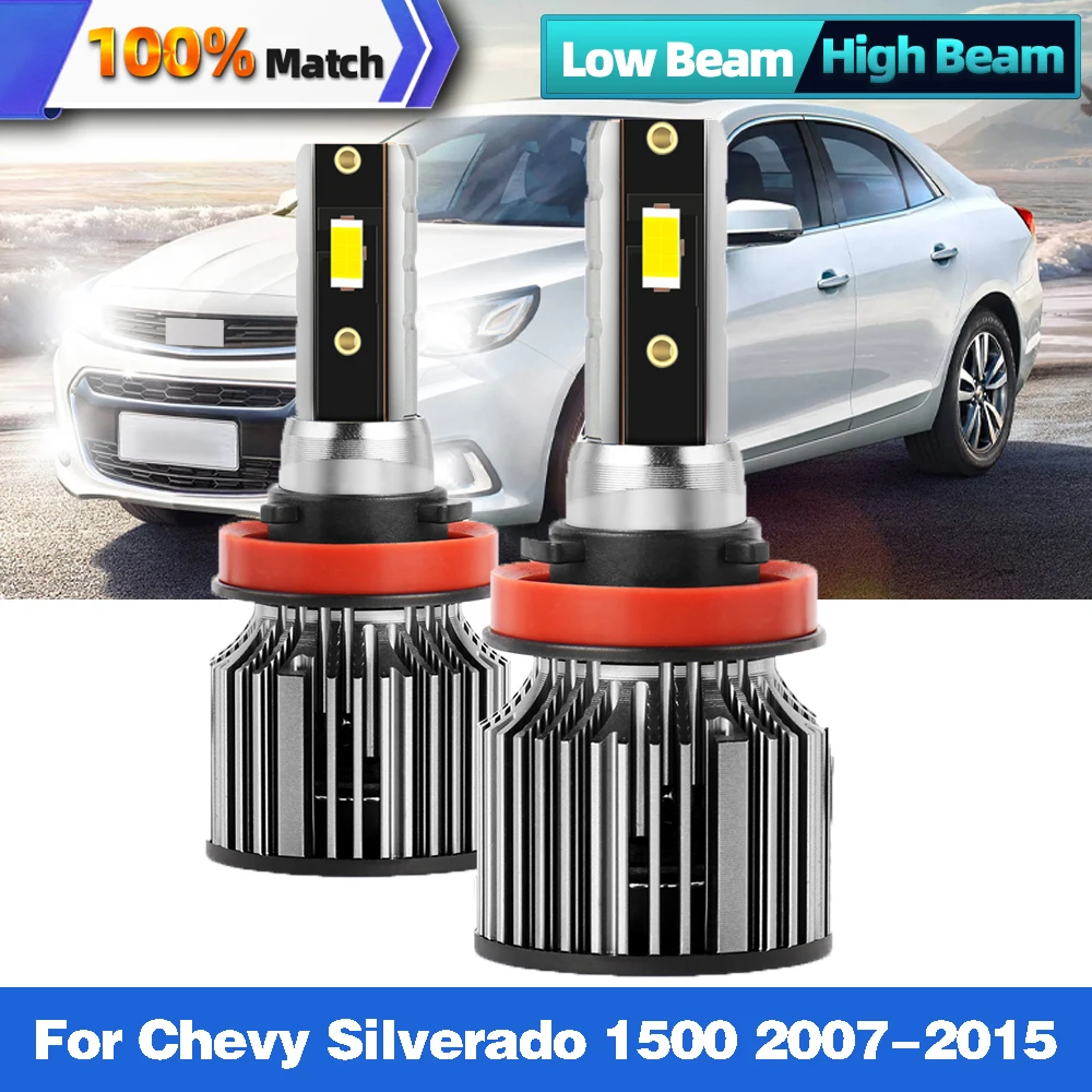 

20000LM H11 LED Headlight 120W HB3 9005 Car Headlights Canbus Turbo Lamp 6000K White Led Bulb For Chevy Silverado 1500 2007-2015