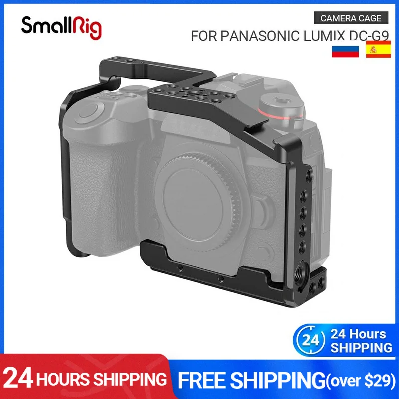 

SmallRig G9 Cage for Panasonic Lumix G9 Quick Release Dslr Camera Cage With Nato Rail Cold Shoe Arca Swiss Plate -2125B