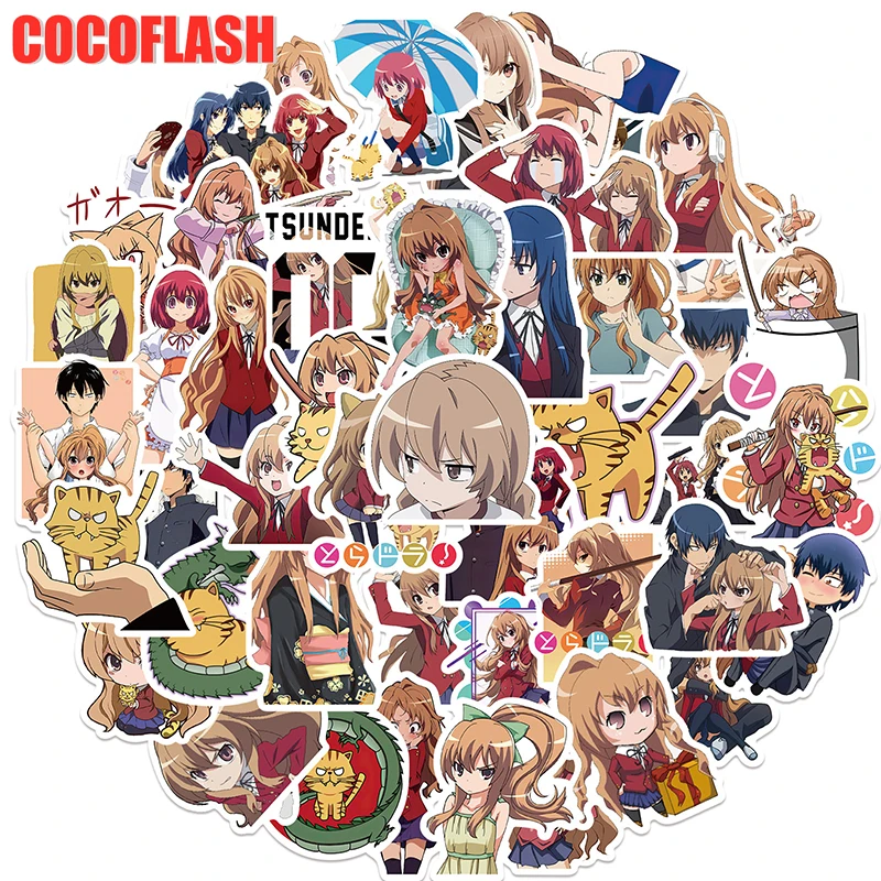 

10/50pcs/lot Toradora Cartoon Cool Anime Graffiti Stickers For Luggage Skateboard Kids Diy Laptop Phone Case Guitar Helmet