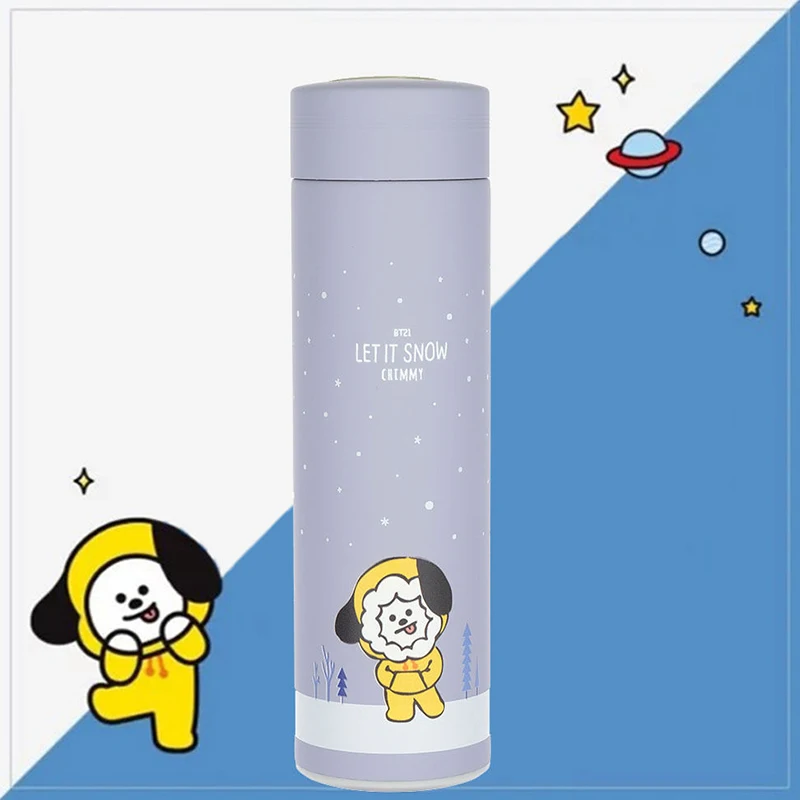 500Ml Kpop Bt21 Peripheries Thermal Bottle Anime Figures Chimmy Rj Stainless Steel Vacuum Flask Water Mug Thermocup - купить по