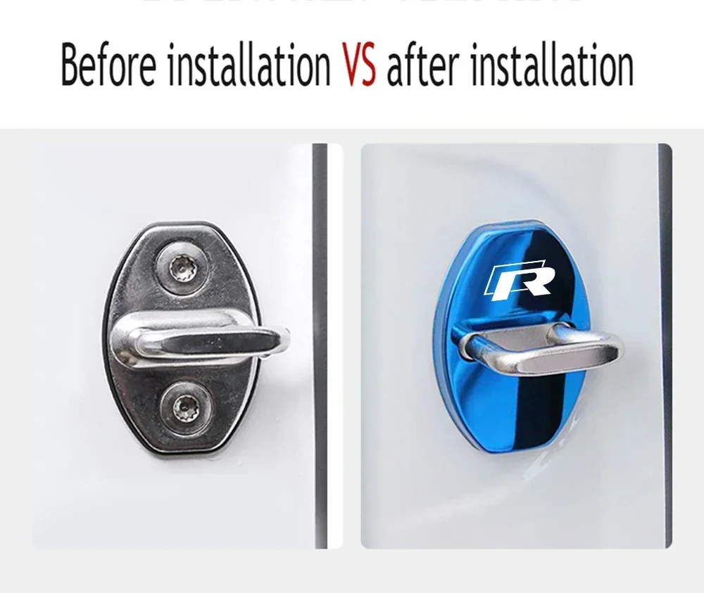 4 шт. автомобильные логотипы для VW R Volkswagen Polo Tiguan TOURAN CADDY PASSAT TIGUAN