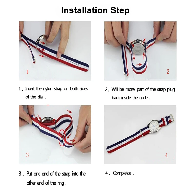 Unisex Nylon Watch Band 10Pcs Nato Military Sport Strap 16mm 18mm 20mm 22mm Woven Nylon Loop Substitute dw Watch Accessories