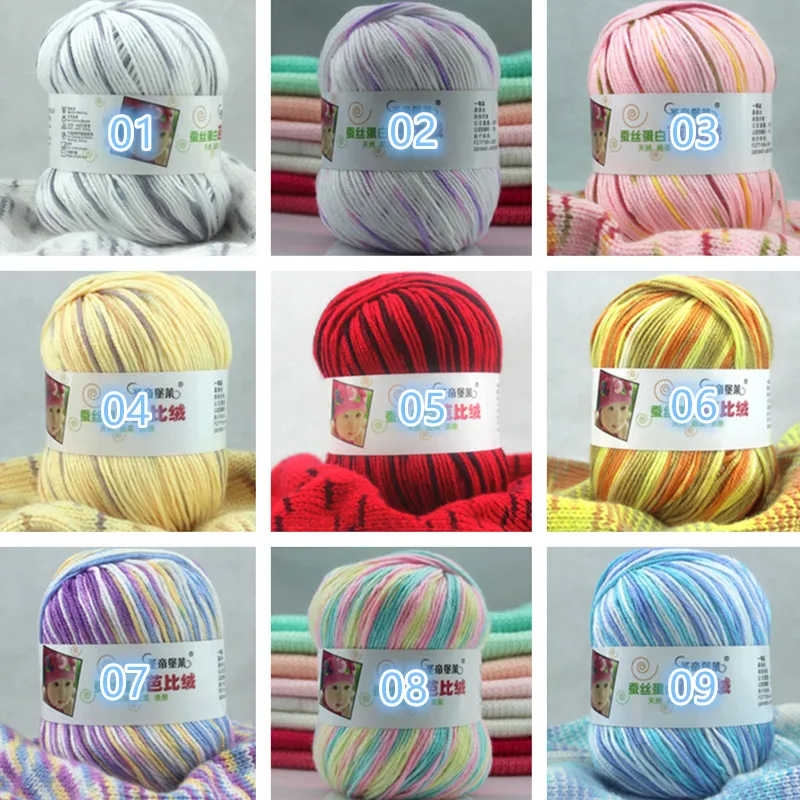 500g/lot(50g/ball) DIY Milk Cotton Yarn Baby Wool Yarn for Knitting Children Hand Knitted Yarn Knit Blanket Thread Crochet Yarn