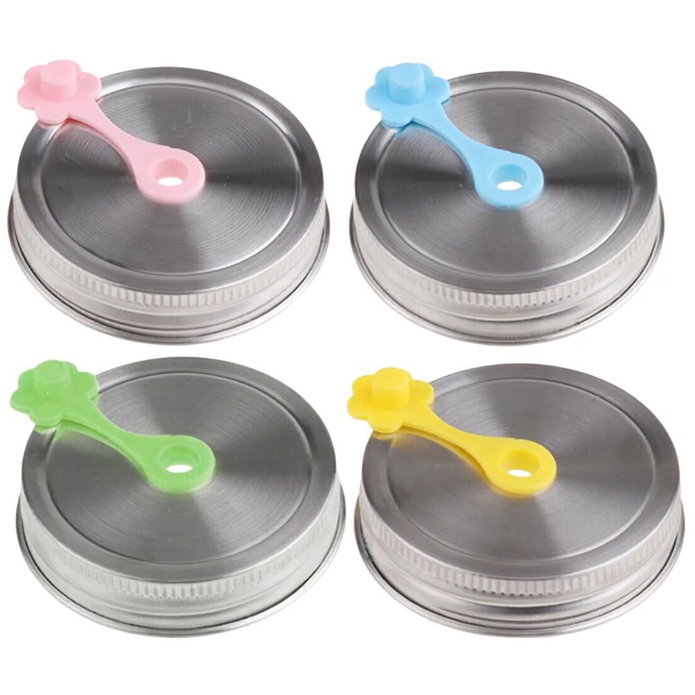

4pcs Caps Useful Airtight Bottle Lids Kitchen Jars Protectors