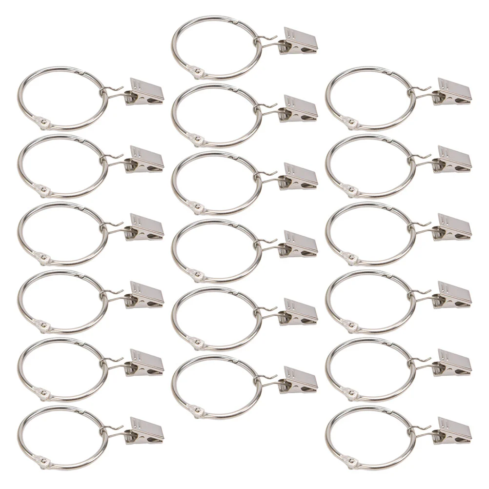 

Curtain Ring Clip Rings Clips Shower Hanging Hook Clamp Rod Circular Drapery Drape Hooks Metal Sliding Holder Roman Hanger