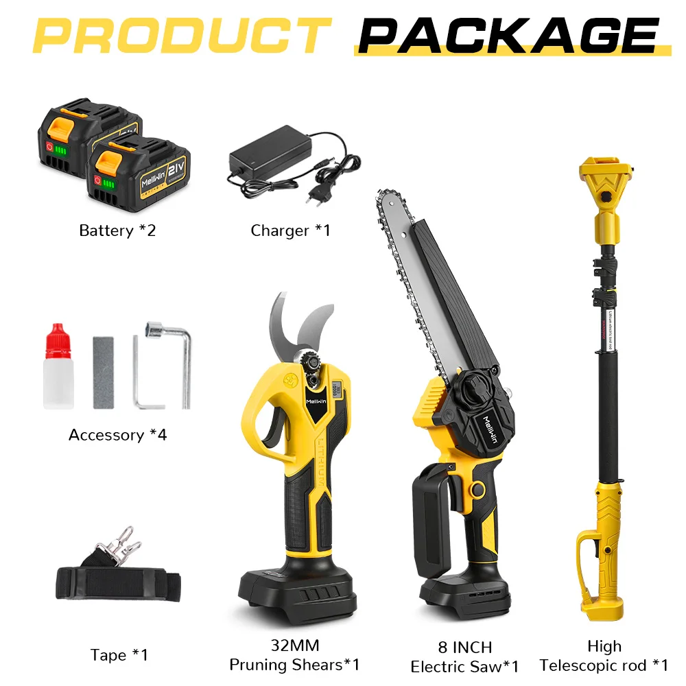 

Бесщеточная цепная пила MELLWIN 8 дюймов для Makita 18В