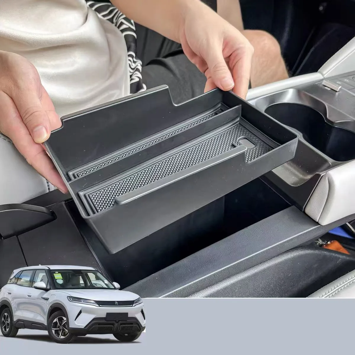 

Автомобильные аксессуары для BYD Yuan Up Pro 2024 2025, центральная консоль, подлокотник, ящик для хранения, многофункциональный ящик для хранения, автозапчасти для интерьера