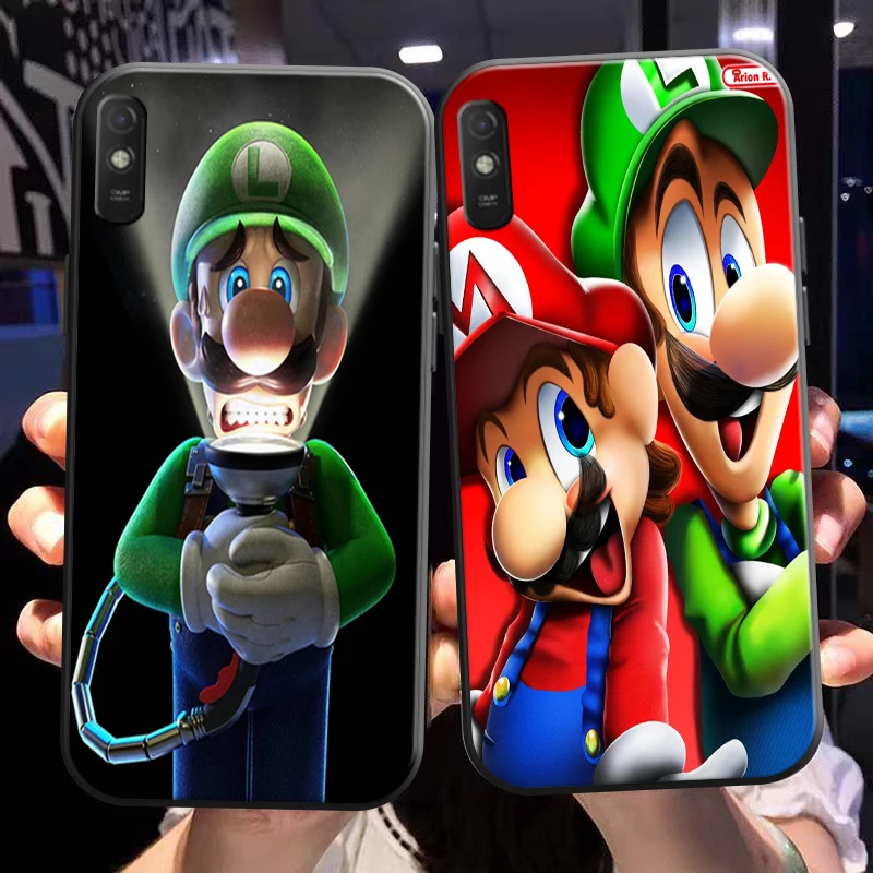 

Cute Super Mario Bros For Xiaomi Redmi 9A Phone Case For Redmi 9AT Case Silicone Cover Liquid Silicon Funda Back Carcasa Coque