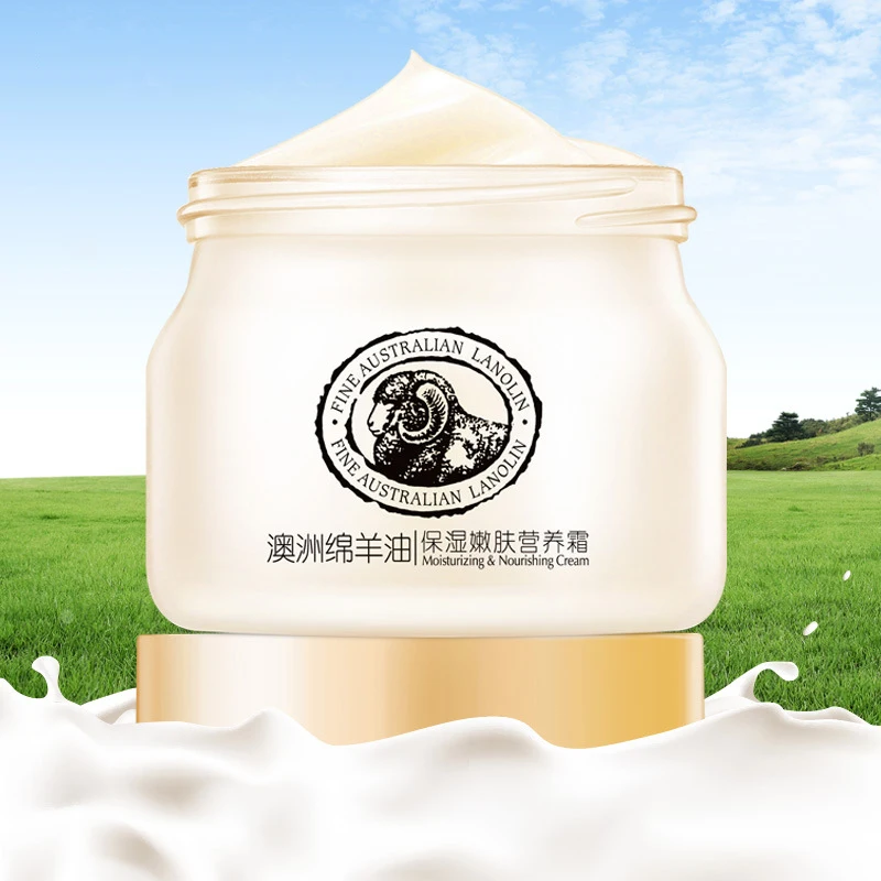 90g Sheep Oil Face Cream Moisturizing Cream Anti Aging Anti Wrinkle Whitening Day Serum for Face Skin Care Serum Free Shipping