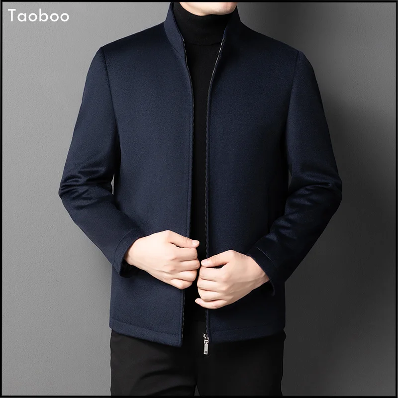 

Brand New Men's Winter Jacket High Quality Men‘s Woolen Blazers Business Casual Male Coat Long Parka For Gentleman
