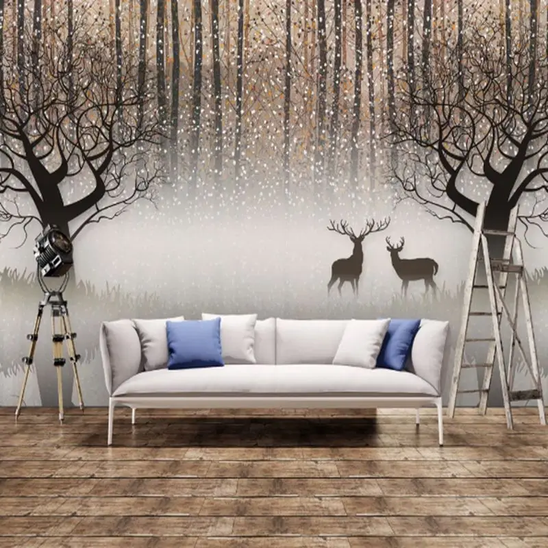 Настенные обои 3D в скандинавском стиле самоклеящиеся водонепроницаемые с