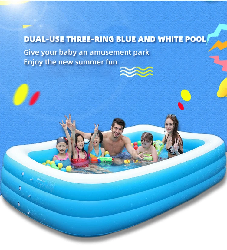 {France Warehouse } 2/3M Big Large pools for family swimming pool Rectangular Inflatable Swimming Pool PVC Bathing Outdoor |