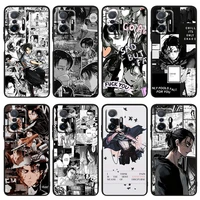 attack on titan anime for xiaomi mi 12 12x 11t 11i 11 10t 10 9t 9se 9 a3 cc9e pro ultra lite black silicone phone case