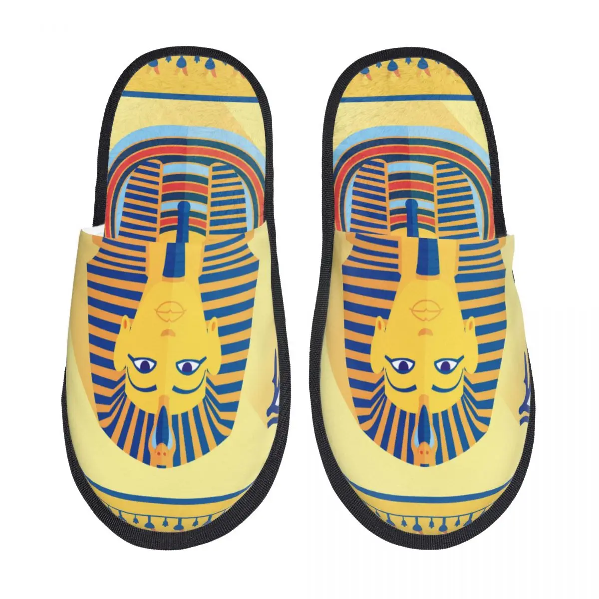 

Tutankhamun египетские элементы плюшевые тапочки обувь унисекс домашние пушистые тапочки домашняя обувь