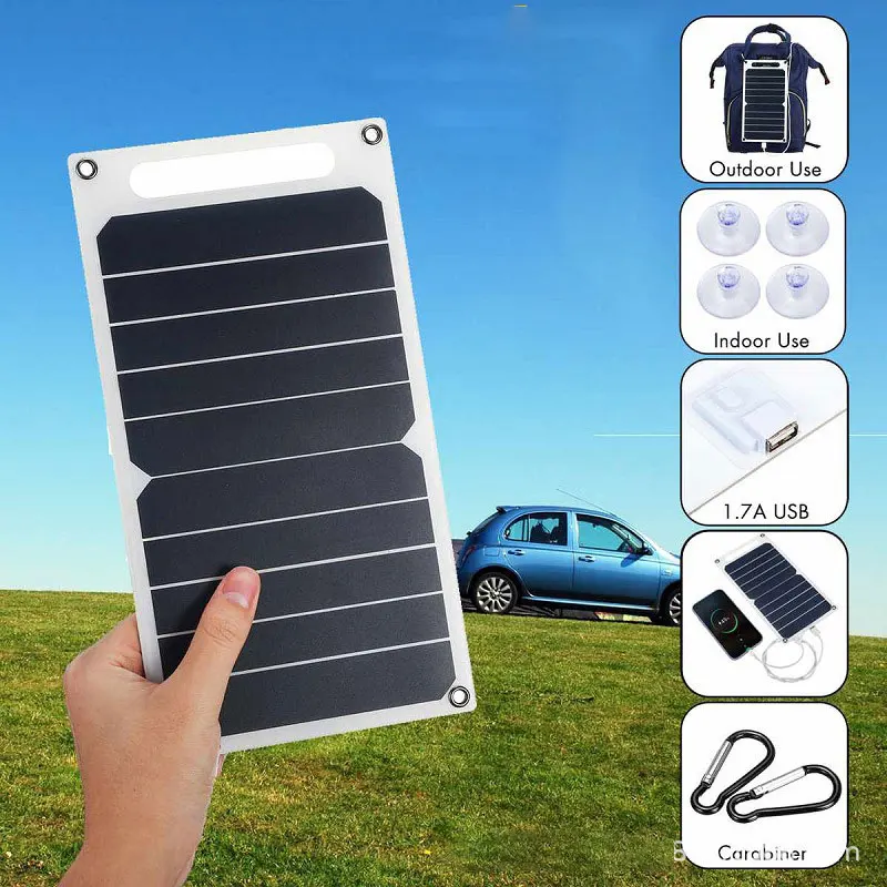 

Solar Panel 30W With USB Waterproof Outdoor Hiking And Camping Portable Battery Mobile Phone Charging Bank 6.8V