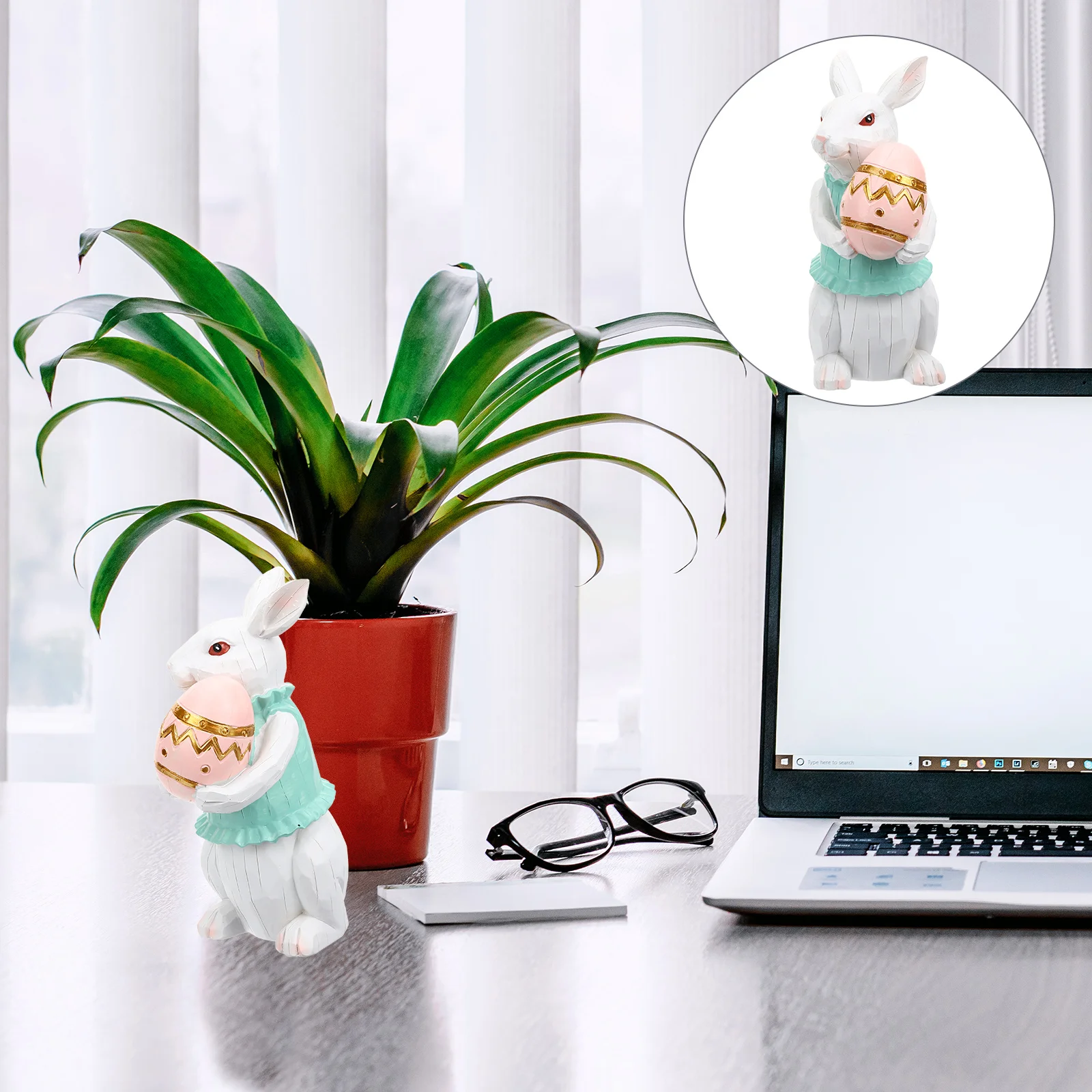 

Easter Bunny Rabbit Decor Figure Statue Decorations Figurines Home Decoration Figurine The Ornaments Outdoor