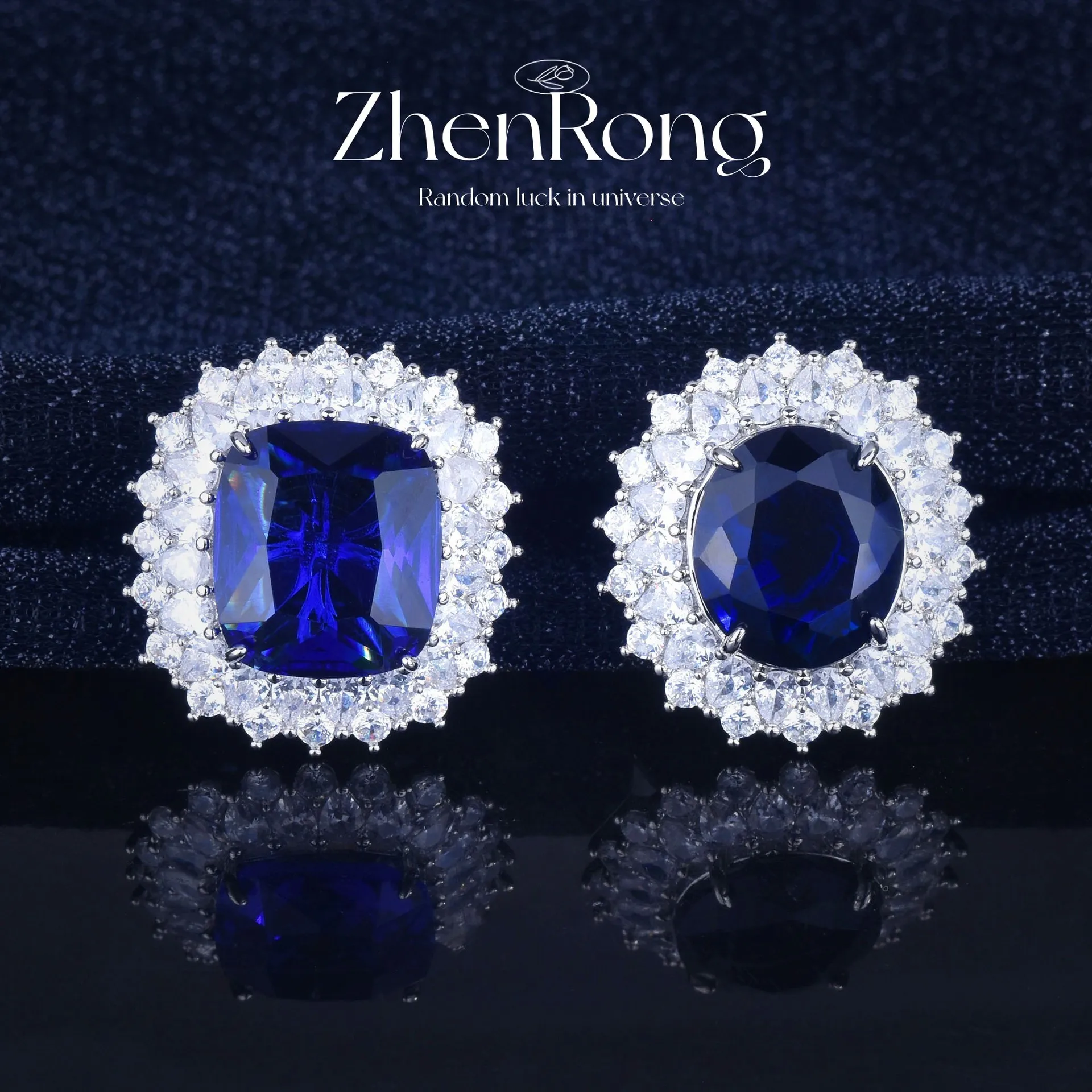 

Foydjew 2023 New Trend Large Carat Simulation Royal Blue Sapphire Rings Women's Luxury Fashion Silver Color Jewelry Accessories