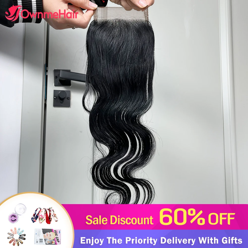 

Body Wave 4x4 Lace Closure Brazilian Human Hair 8A Dark Brown Closure Natural Color Medium Brown 4x4 Lace Closure with Baby Hair