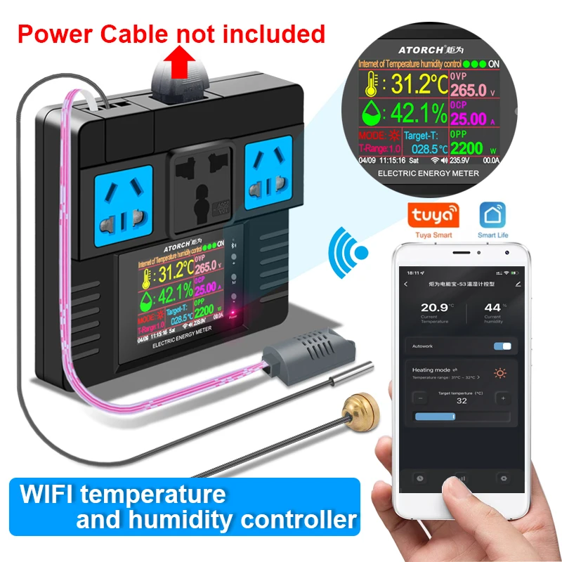 

ATORCH S3 WiFi Регулятор температуры и влажности