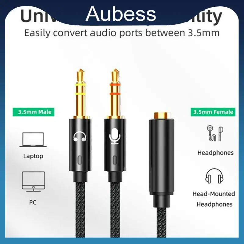 

Multifunctional Audio Cable Pvc Mic Extension Cables Gold Plated Wiring 3.5mm Adapter Portable Consumer Electronics Durable