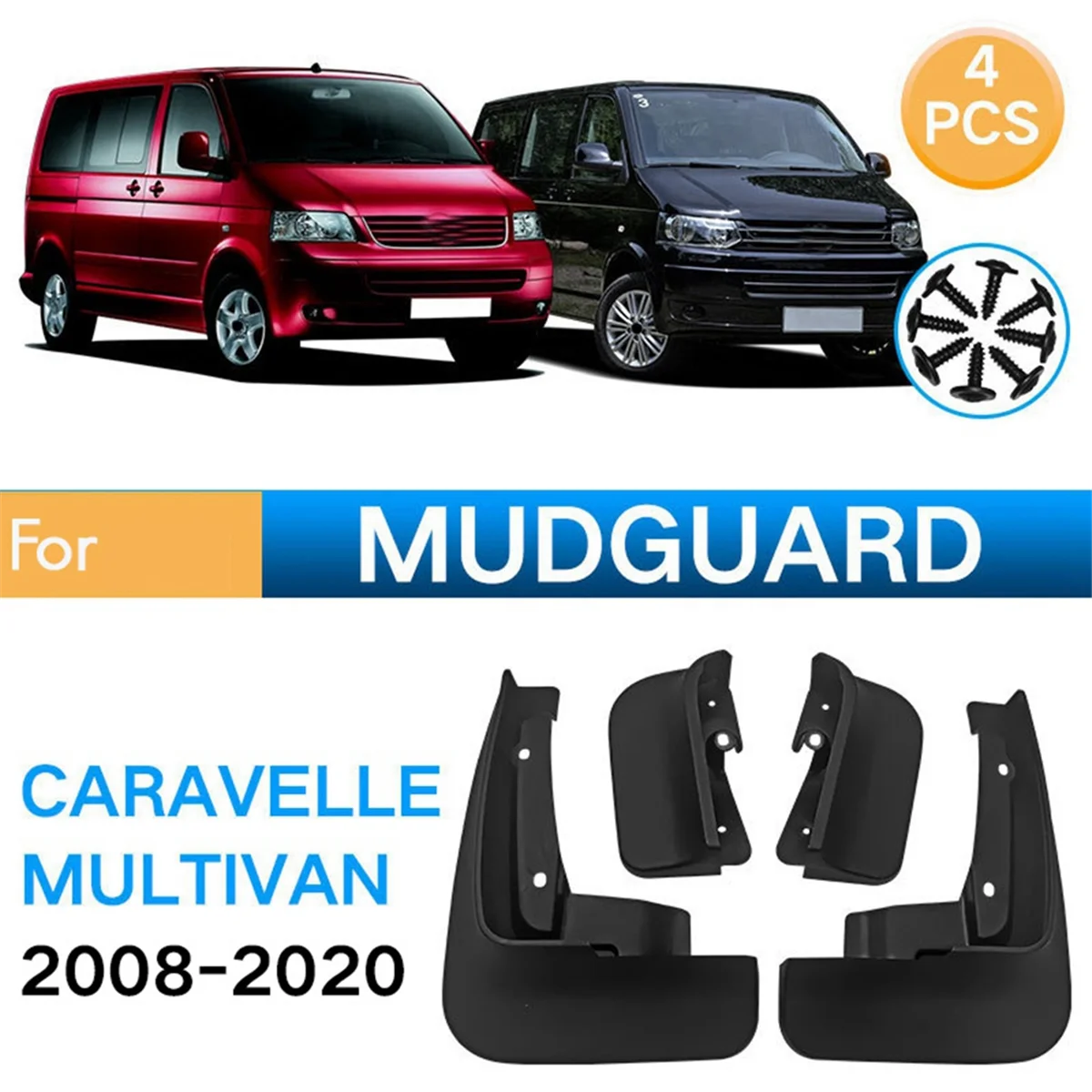 4 шт. брызговики для Multivan Carvelle 2008-2020