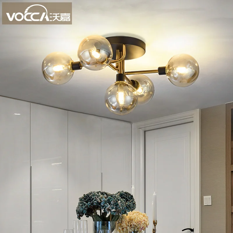 

Nordic luxury new magic bean ceiling lamp postmodern simple creative restaurant living room lamp master bedroom room lamp
