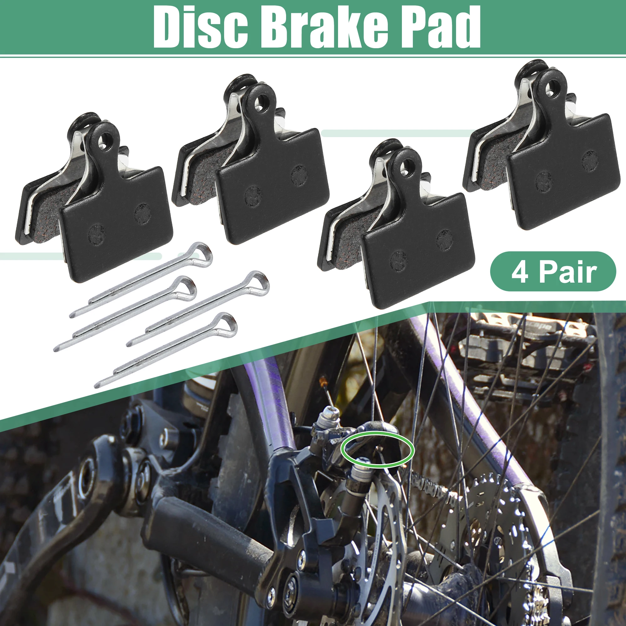 X Autohaux 4 пары полуметаллических дисковых тормозных колодок для велосипеда с раздельным штифтом для штатива Shimano