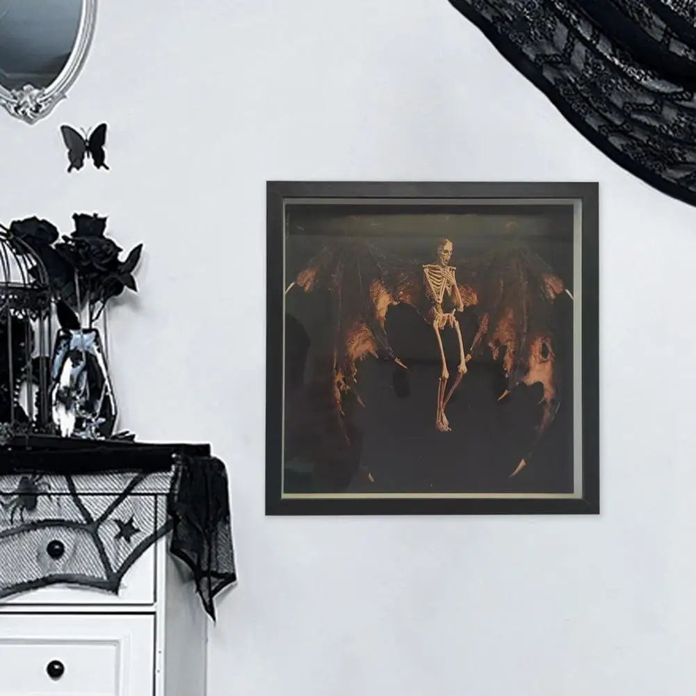 Украшение из смолы в виде летучей мыши скелета темный таинственный декор