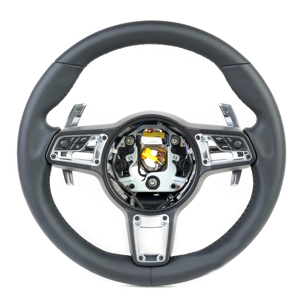 

Pors-che Full Leather Steering Wheel Upgrade for Porsche Panamera Macan Cayenne 918 911 718 970 971 958 Steering Wheel