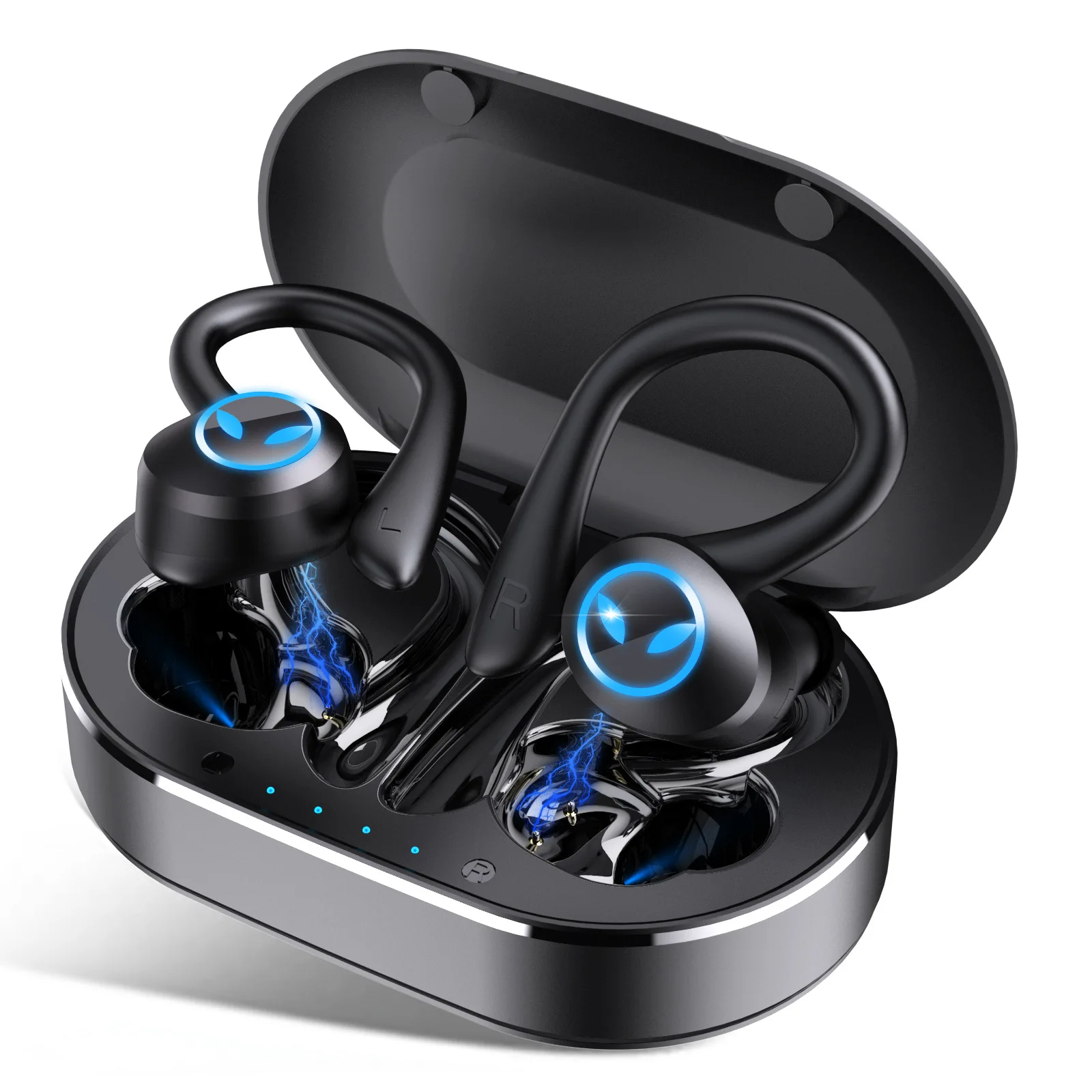 

TWS-стереонаушники с поддержкой Bluetooth, зарядным футляром и микрофоном
