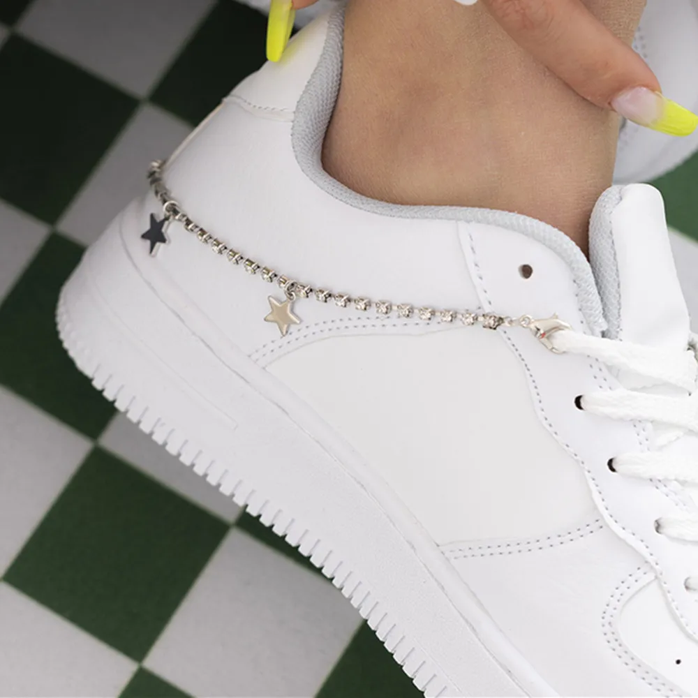 Цепочка на ногу Женская в стиле хип-хоп Спортивная цепочка со звездой украшение