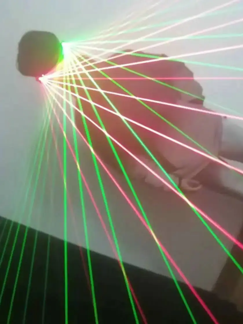 Многолучевые красные и зеленые двухцветные лазерные очки фотосессия реквизит