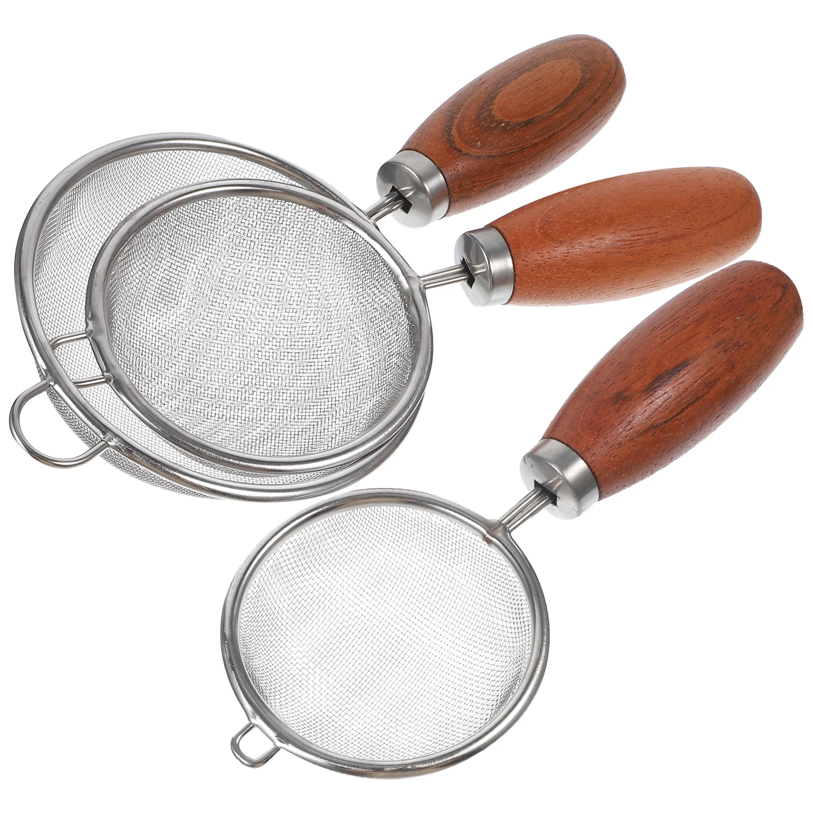 

3pcs Mesh Strainer Spoon Baby Food Strainer Stainless Steel Colander Multipurpose Flour Strainer