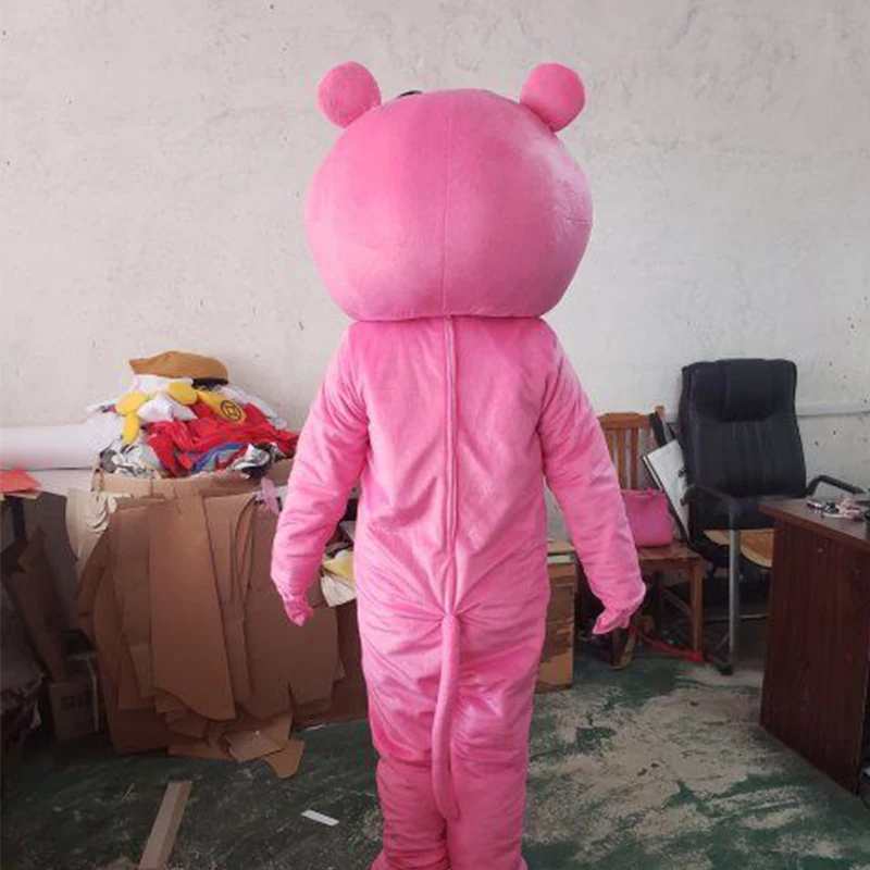 

Pink Panther Mascot Costume Halloween Xmas Adult Anime Tiger Fancy Dress Birthday Party Cosplay Clothings Carnival Parade Suits