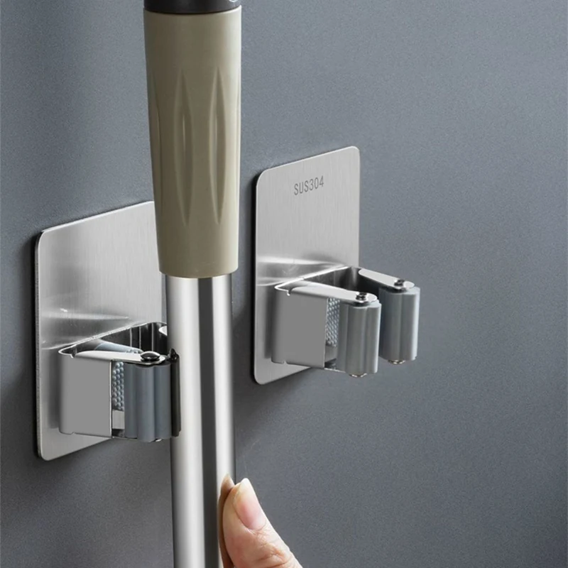 Самостоятельные крючки для многоразового использования для стены Крепление органайзера для швабры и держателя для щеток-метелок Крючок для вешалки в кухне и ванной с сильным сцеплением.