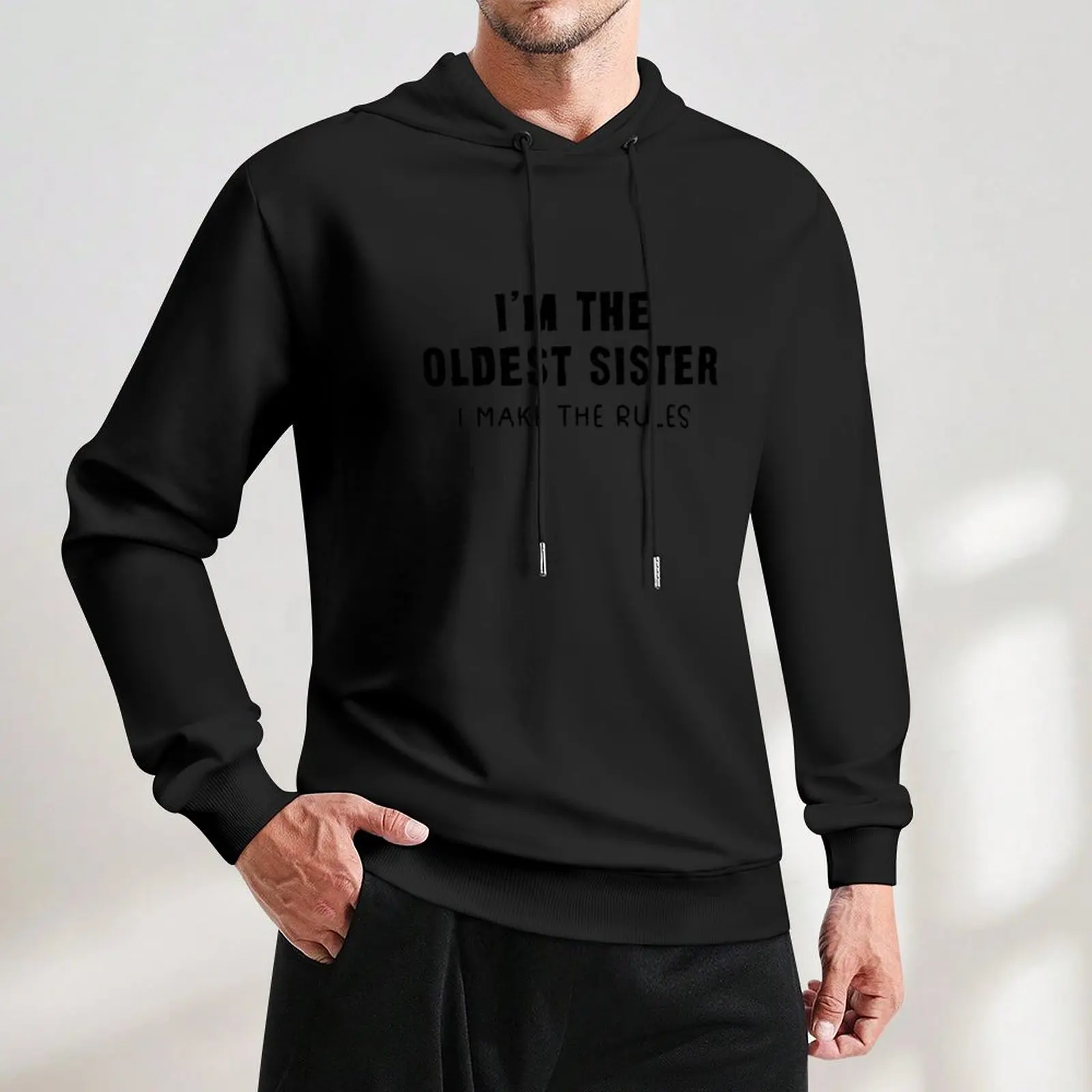 Oldest Sister Funny I Make The Rules Twins Matching Sibling пуловер с капюшоном мужская дизайнерская одежда