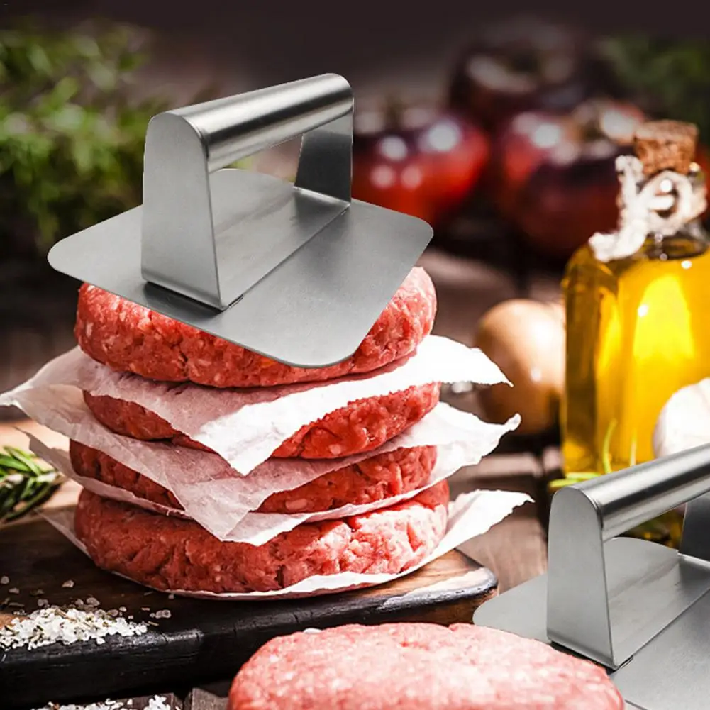 

304 Stainless Steel Meatloaf Burger Press Meat Press Round Burger Smasher Manual Meat Pie Pressing Mold Kitchen Gadgets