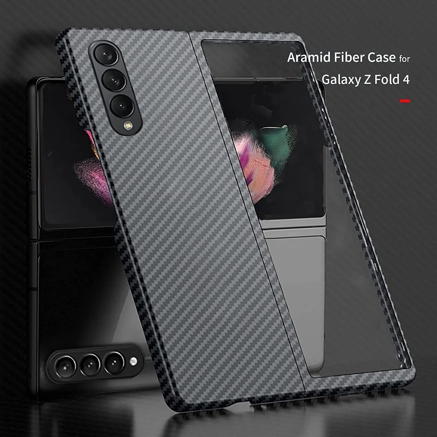 

Чехол из арамидного углеродного волокна для Samsung Galaxy Fold 4, мягкий чехол для Samsung Fold4, Ультратонкий и легкий Чехол