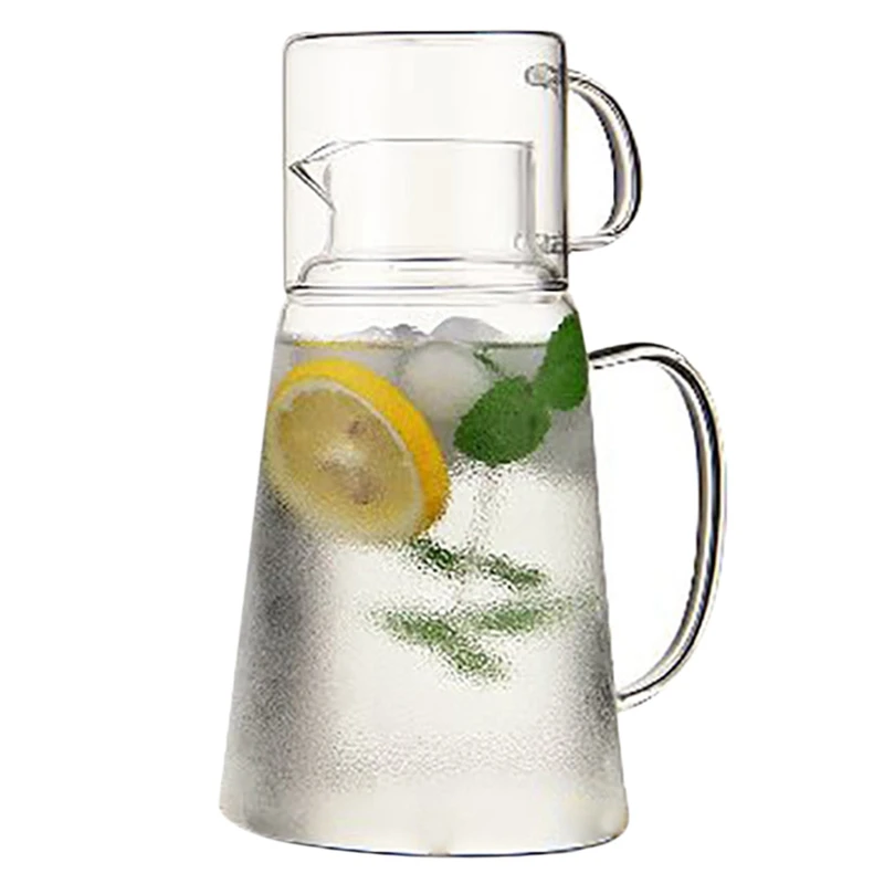 

Large-Capacity Cold Water Bottle Glass High Temperature Resistant Cold Water Bottle Juice Cold Cup Teapot Household