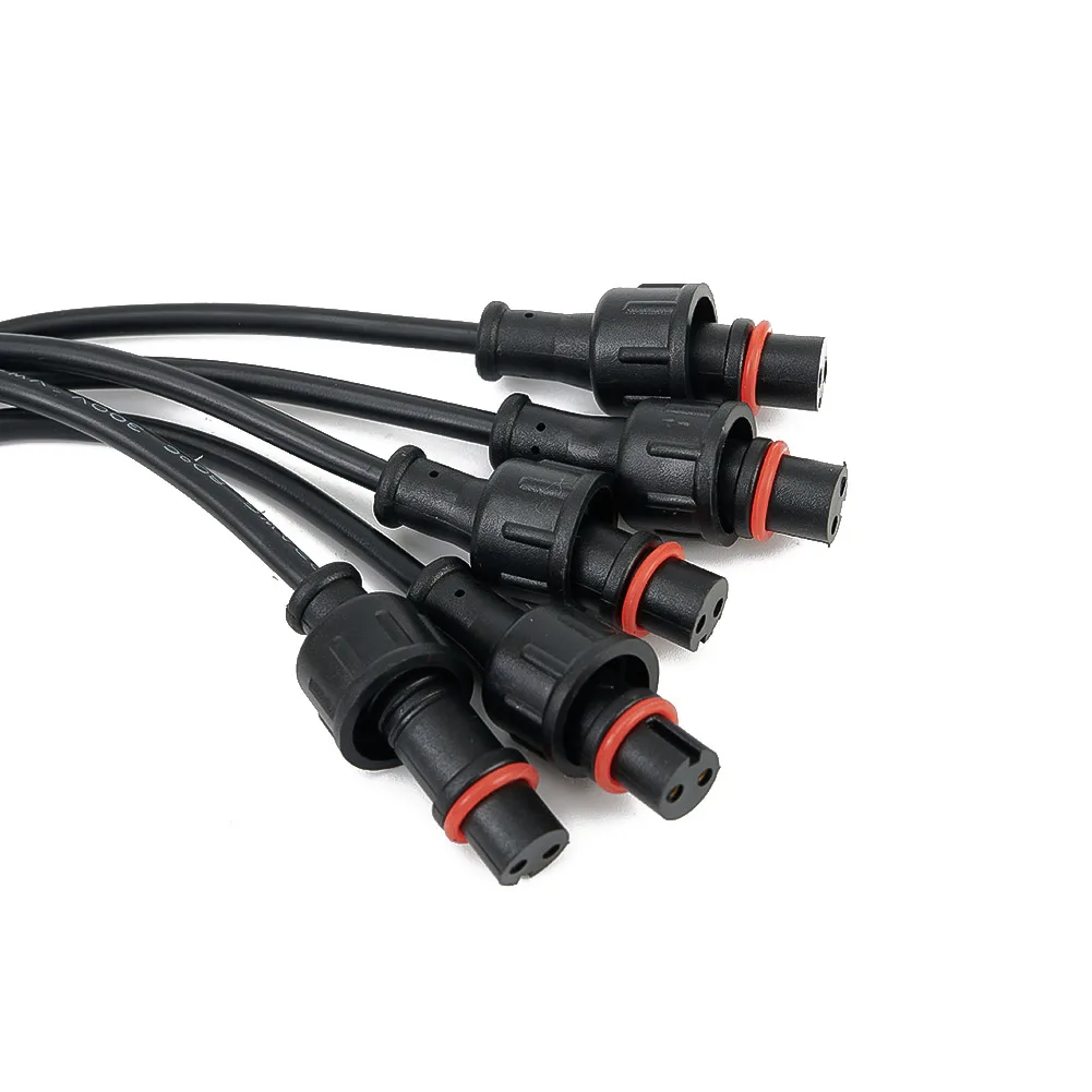

Black Waterproof Connector 5Pairs Male & Female Cable 22AWG 15mm IP65 0.3mm UL94V-0 Value Universal High Quality